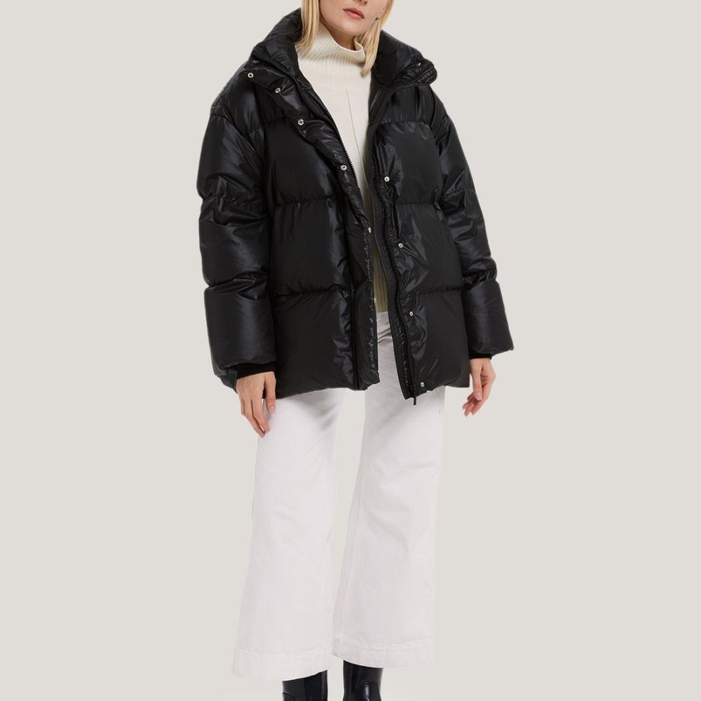 Puffy Channel-Quilt Jacket